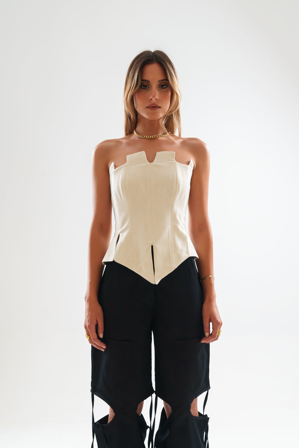quadra linen corset