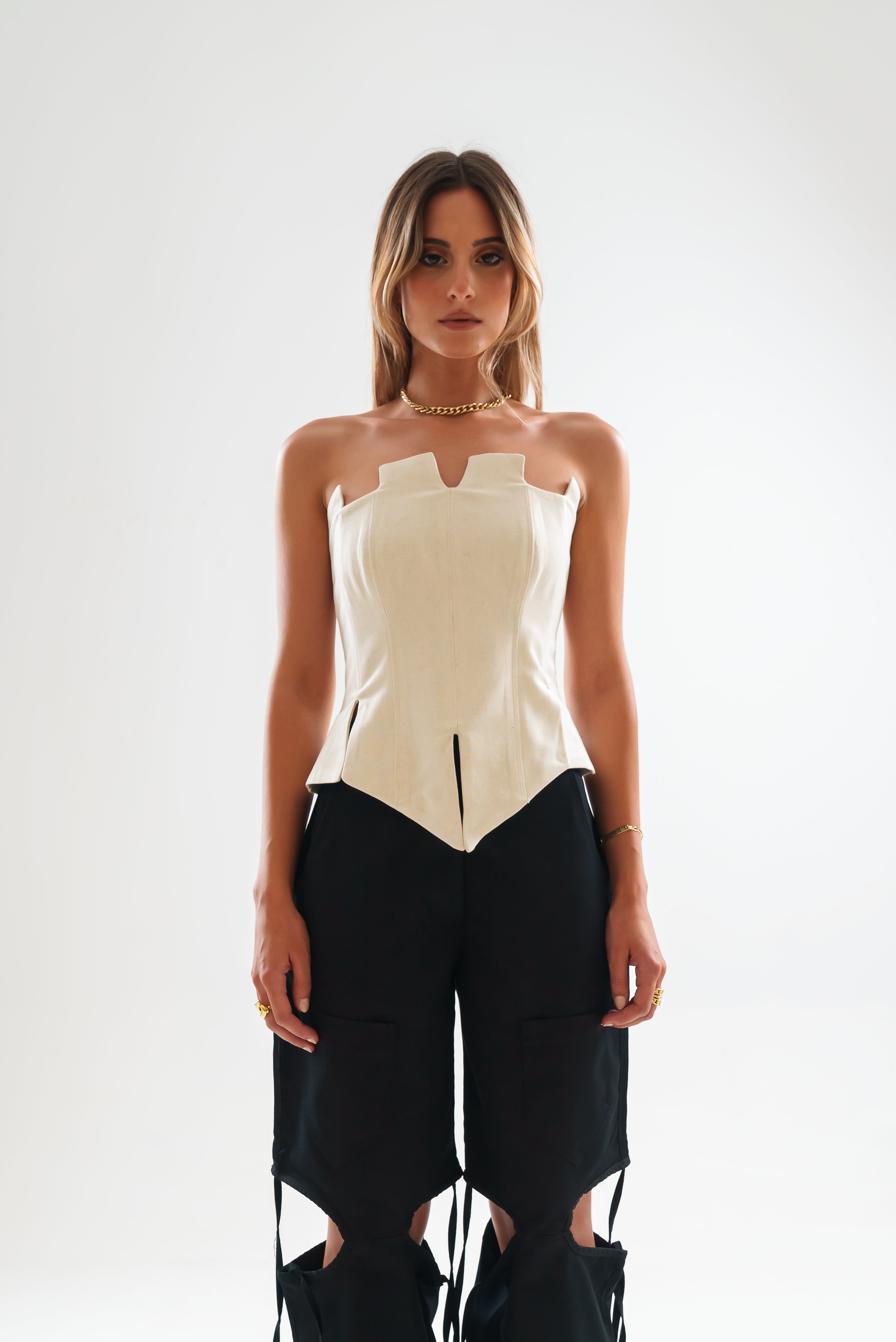 quadra linen corset