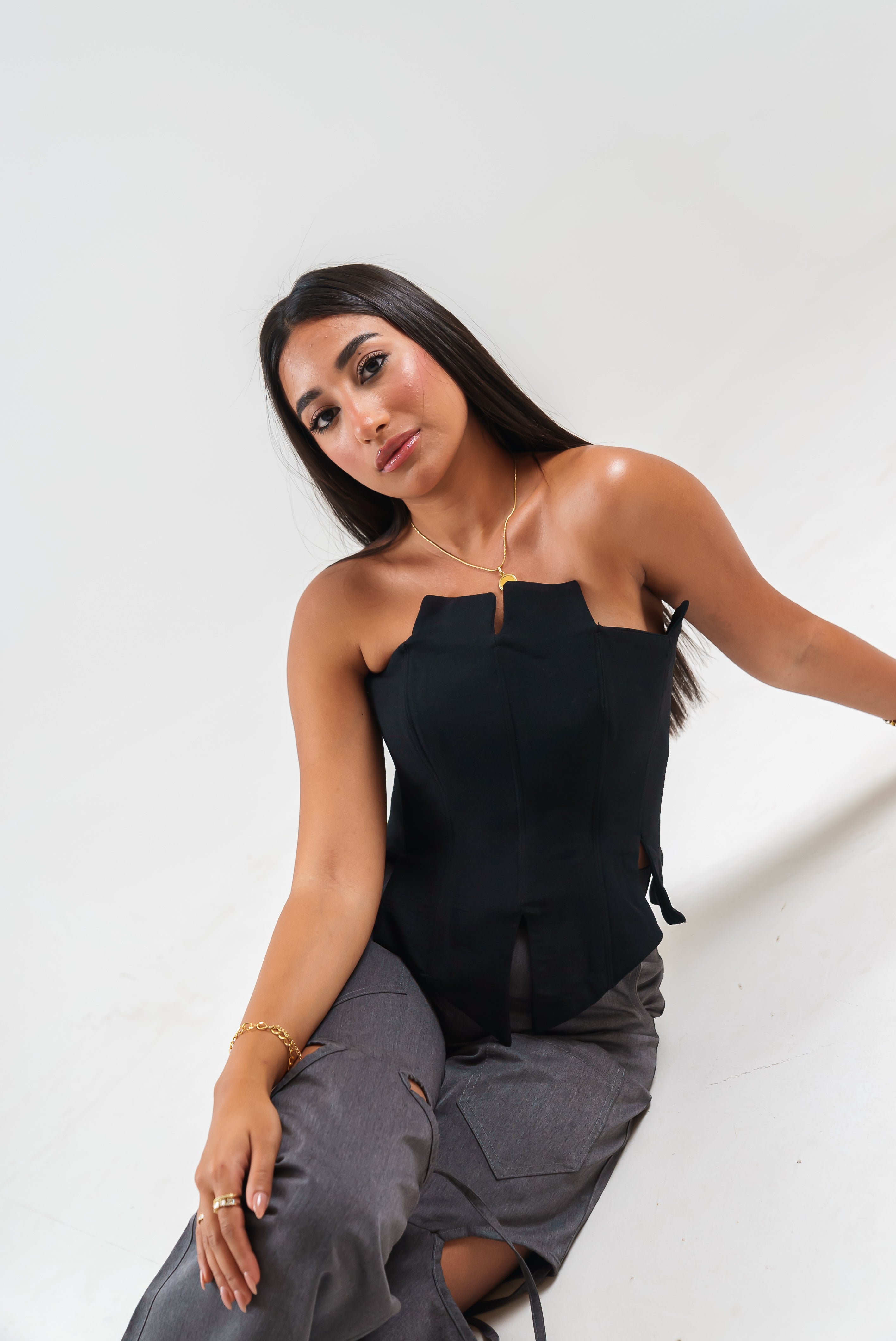 quadra linen corset